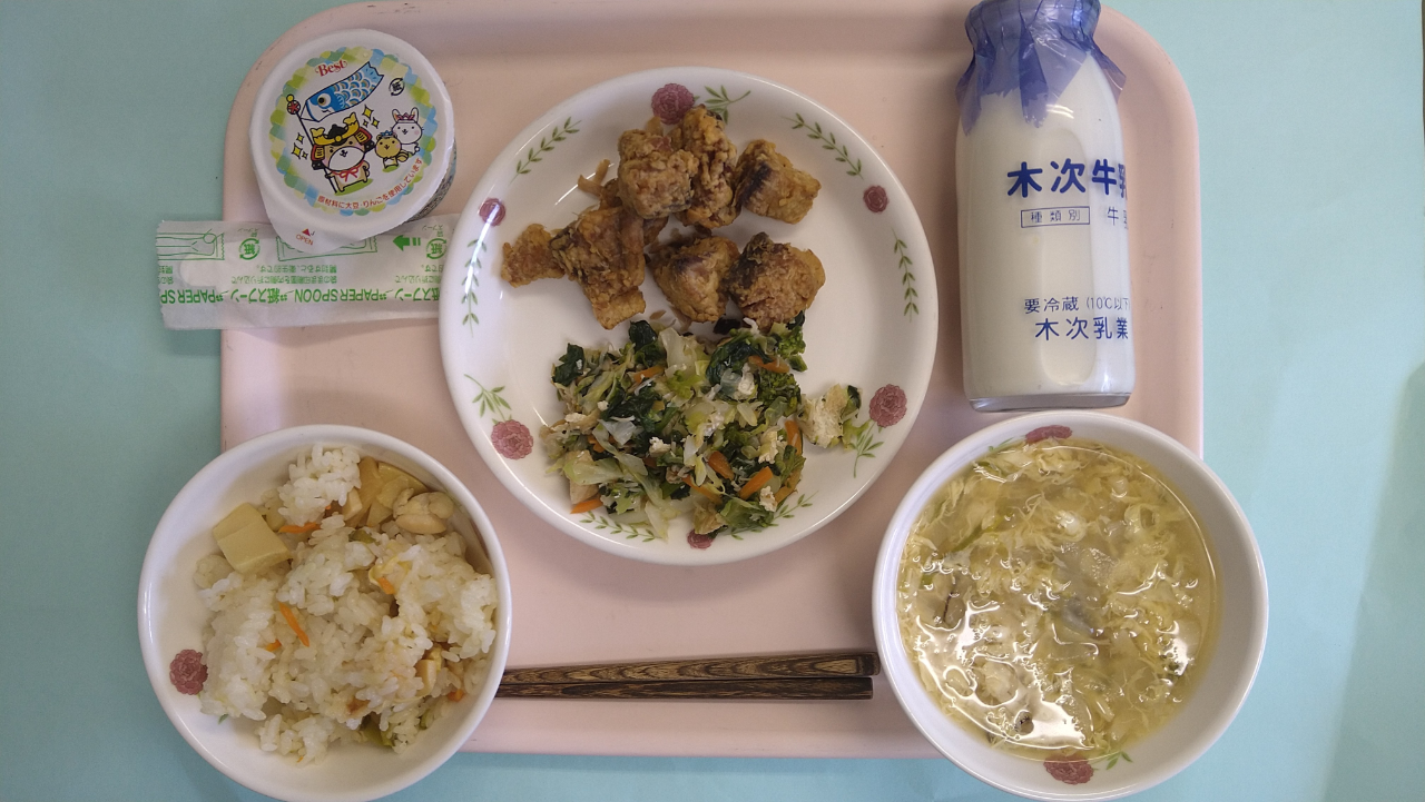 今日の給食の写真