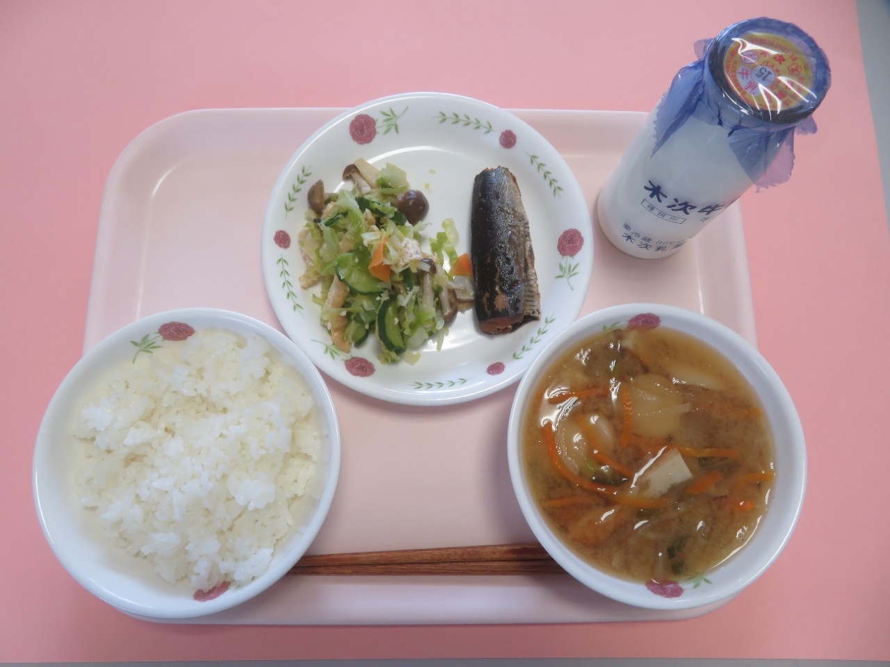 今日の給食の写真