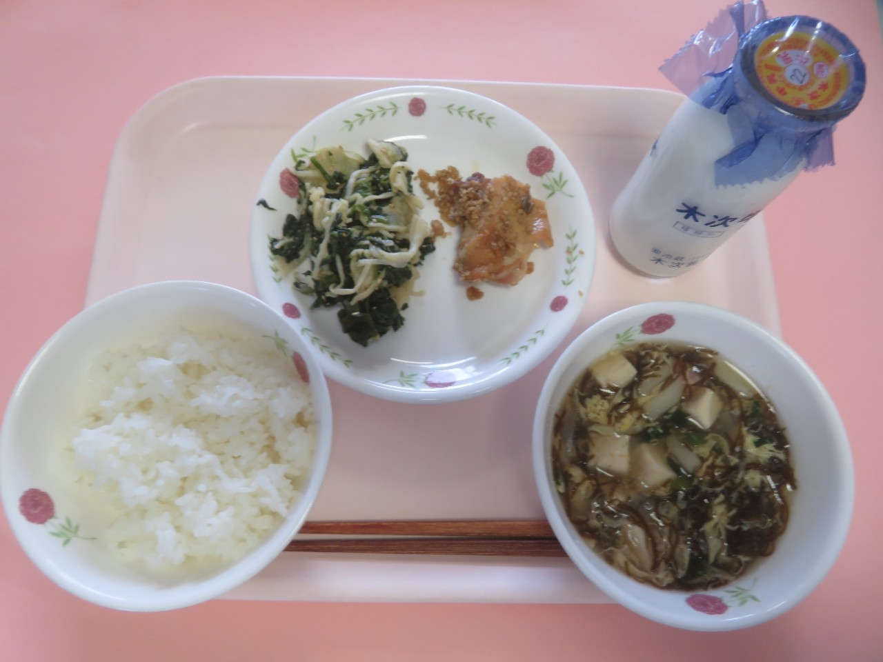 今日の給食の写真