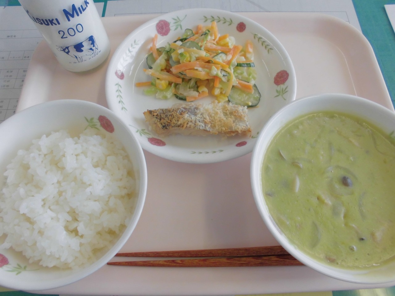 今日の給食の写真