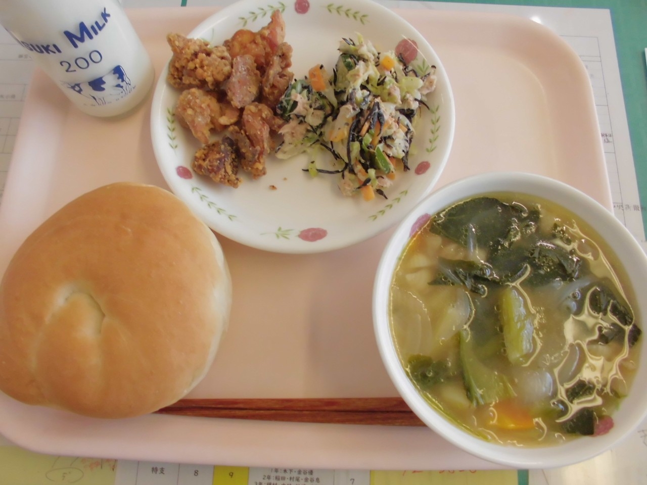 今日の給食の写真