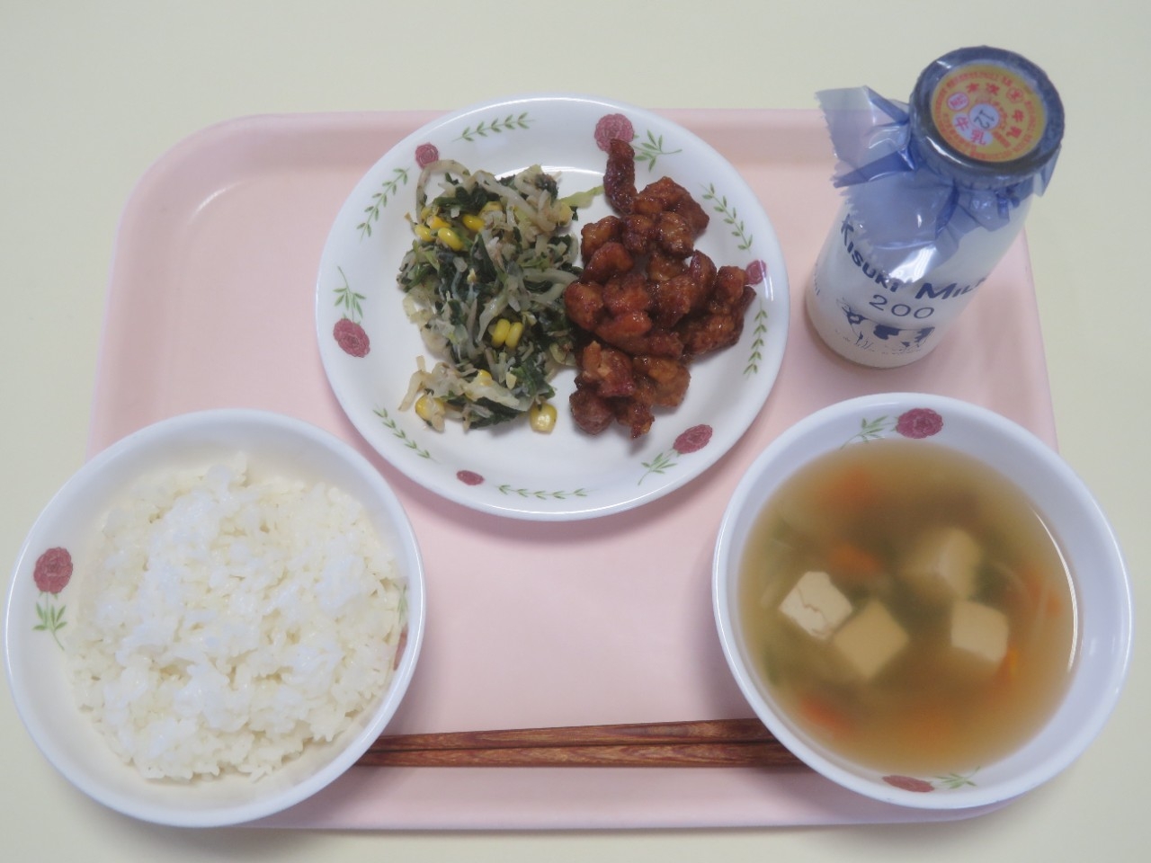 今日の給食の写真