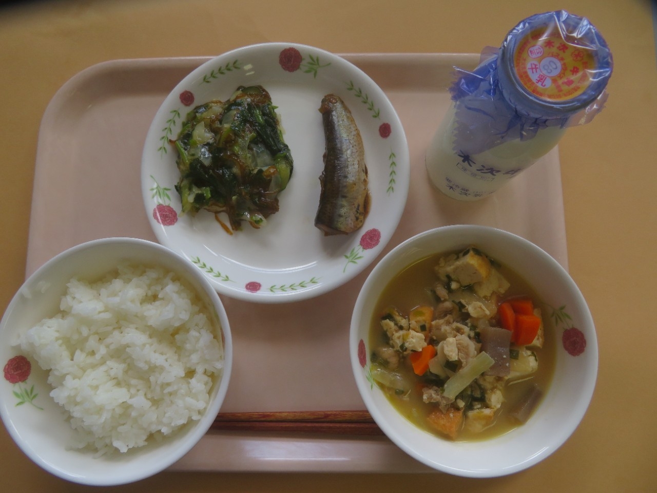 今日の給食の写真