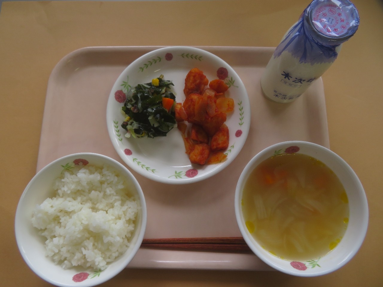 今日の給食の写真