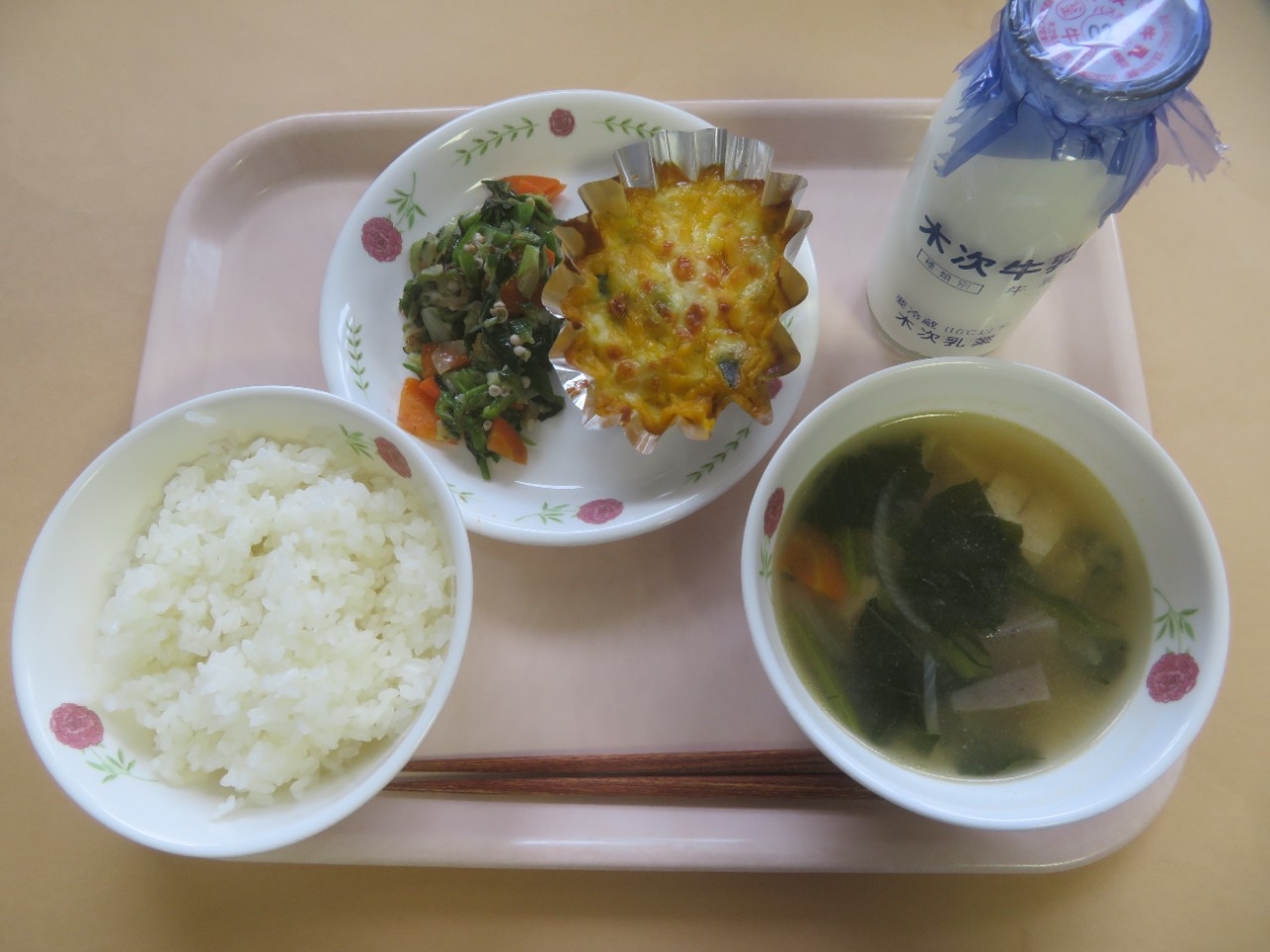 今日の給食の写真