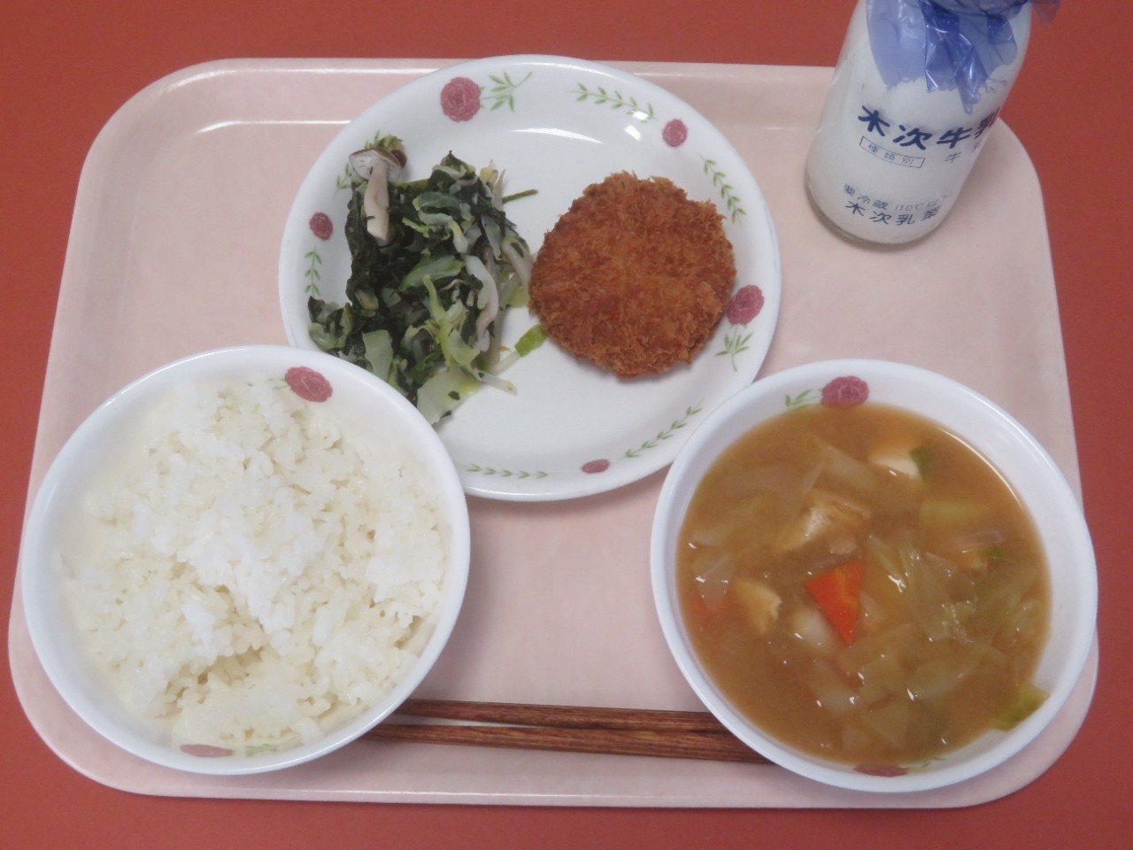 今日の給食の写真