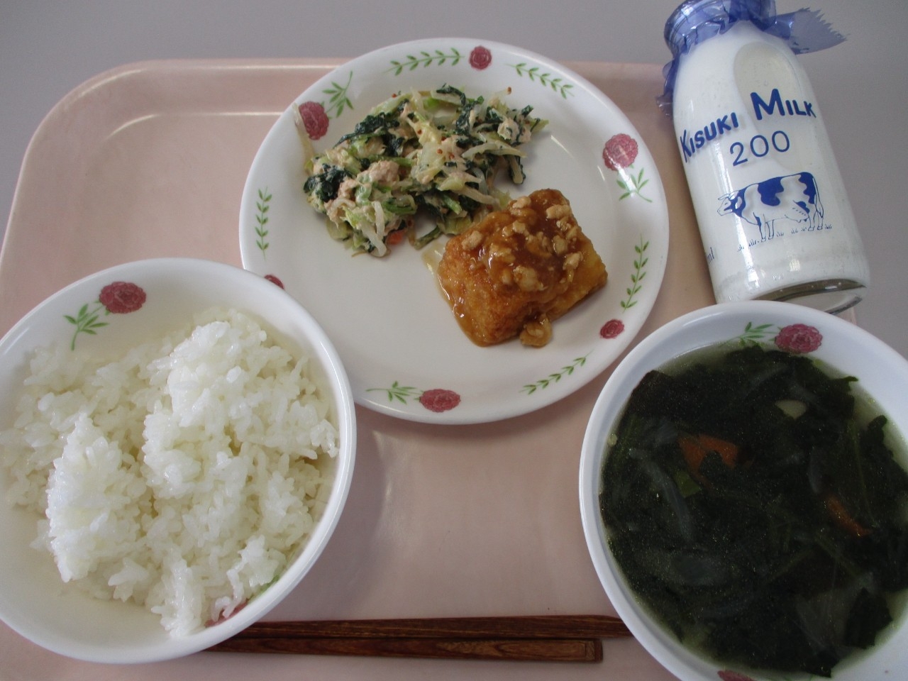 今日の給食の写真