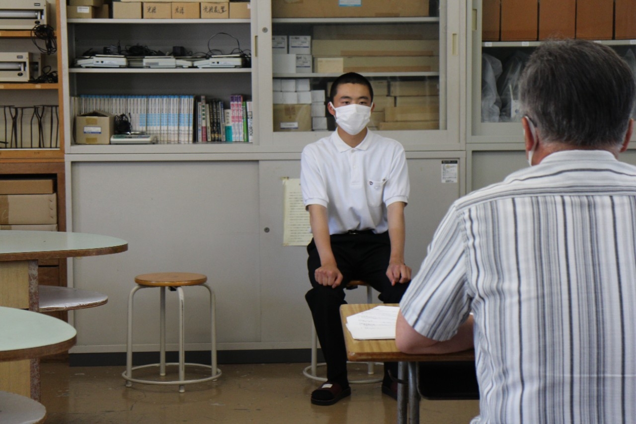 職場体験学習に向けた面接実習