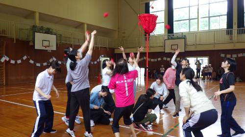 ふれあい運動会（その３）玉入れ・親子競技